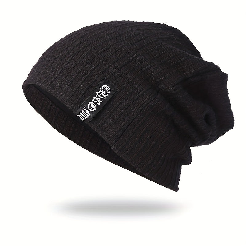 Striped Double Layer Unisex Beanie Hat Warm Skull Cap