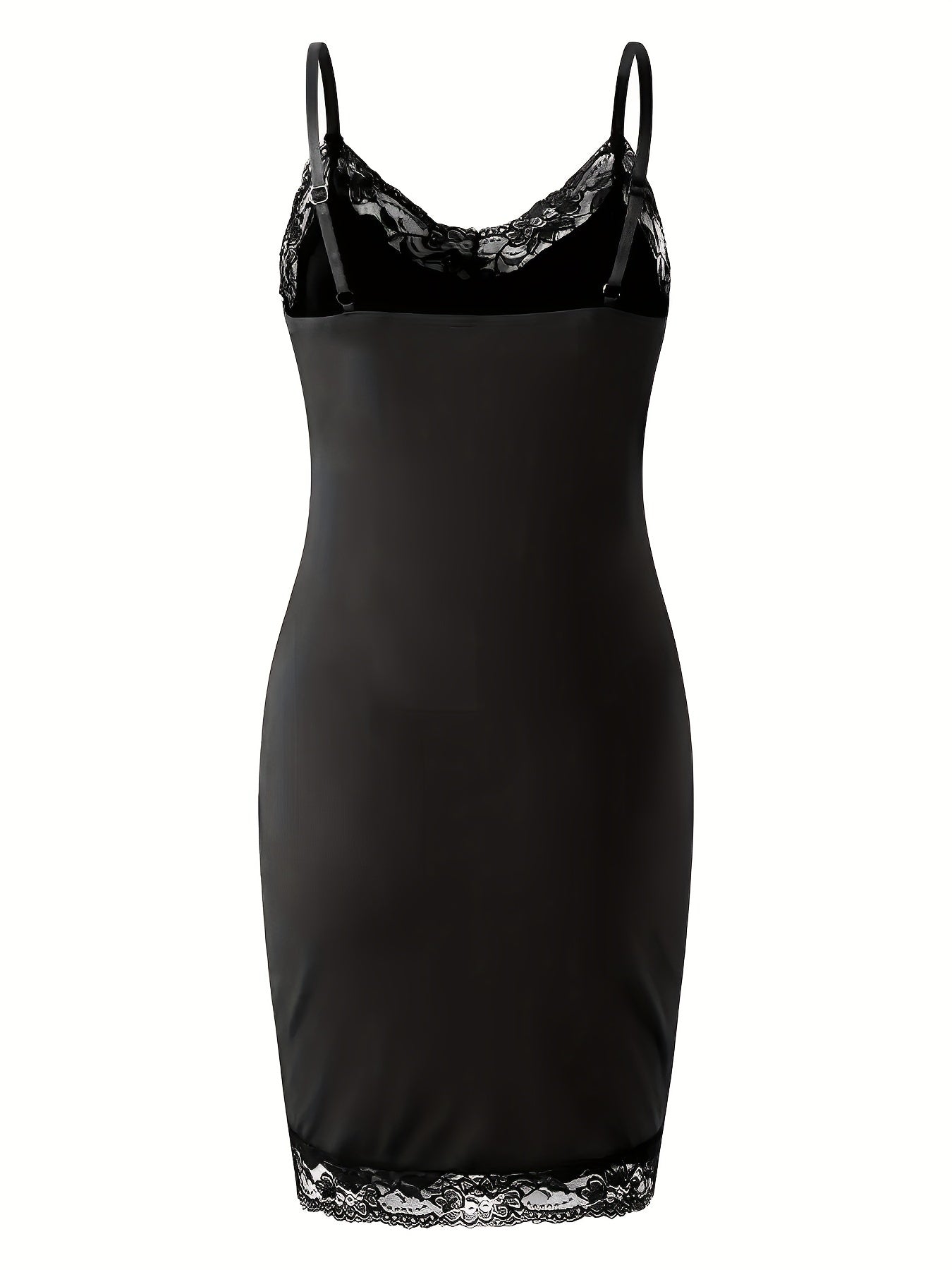 Solid Nightdress V Neck Spaghetti Strap Sleep Dress Women's Sleepwear