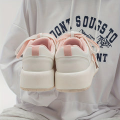 Women's Platform Skate Shoes Round Toe Mesh Low Top Sports Shoes
