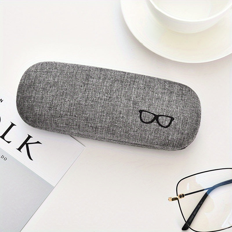 Linen Fabric Eyeglasses Case Hard Shell Protective Glasses Case