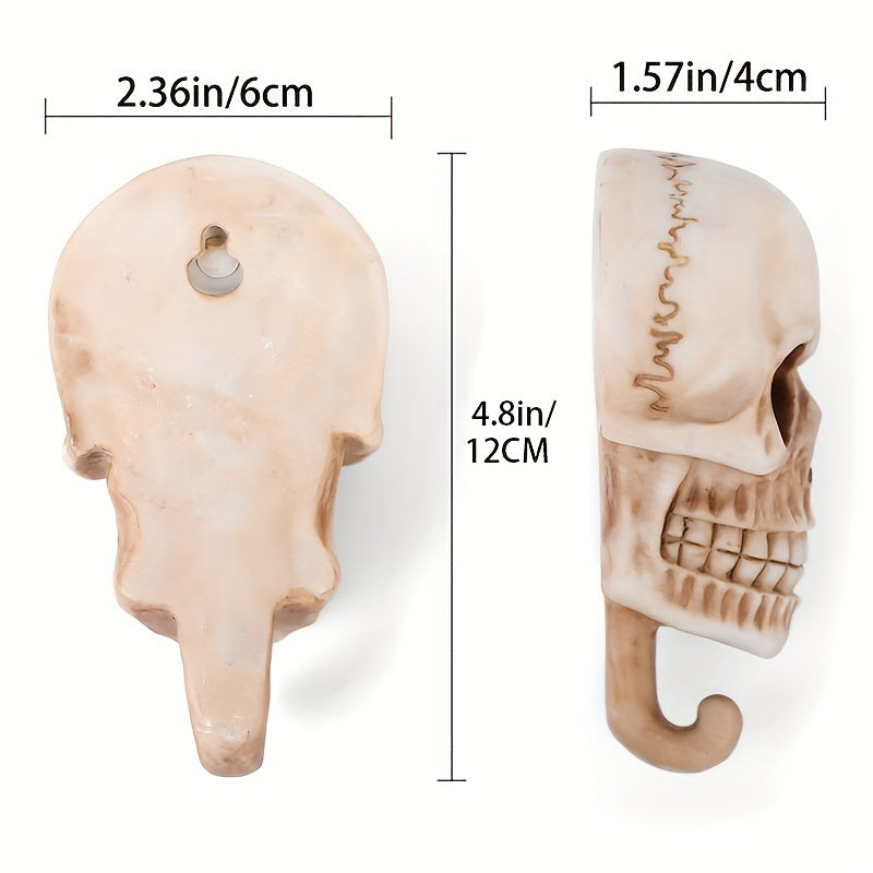 Skull Wall Hooks Decorative Key Holder Hat Rack Organizer Bathroom Hanger