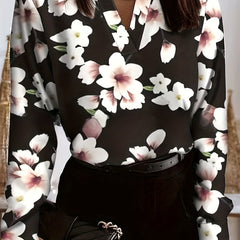 Floral Print Long Sleeve Blouse