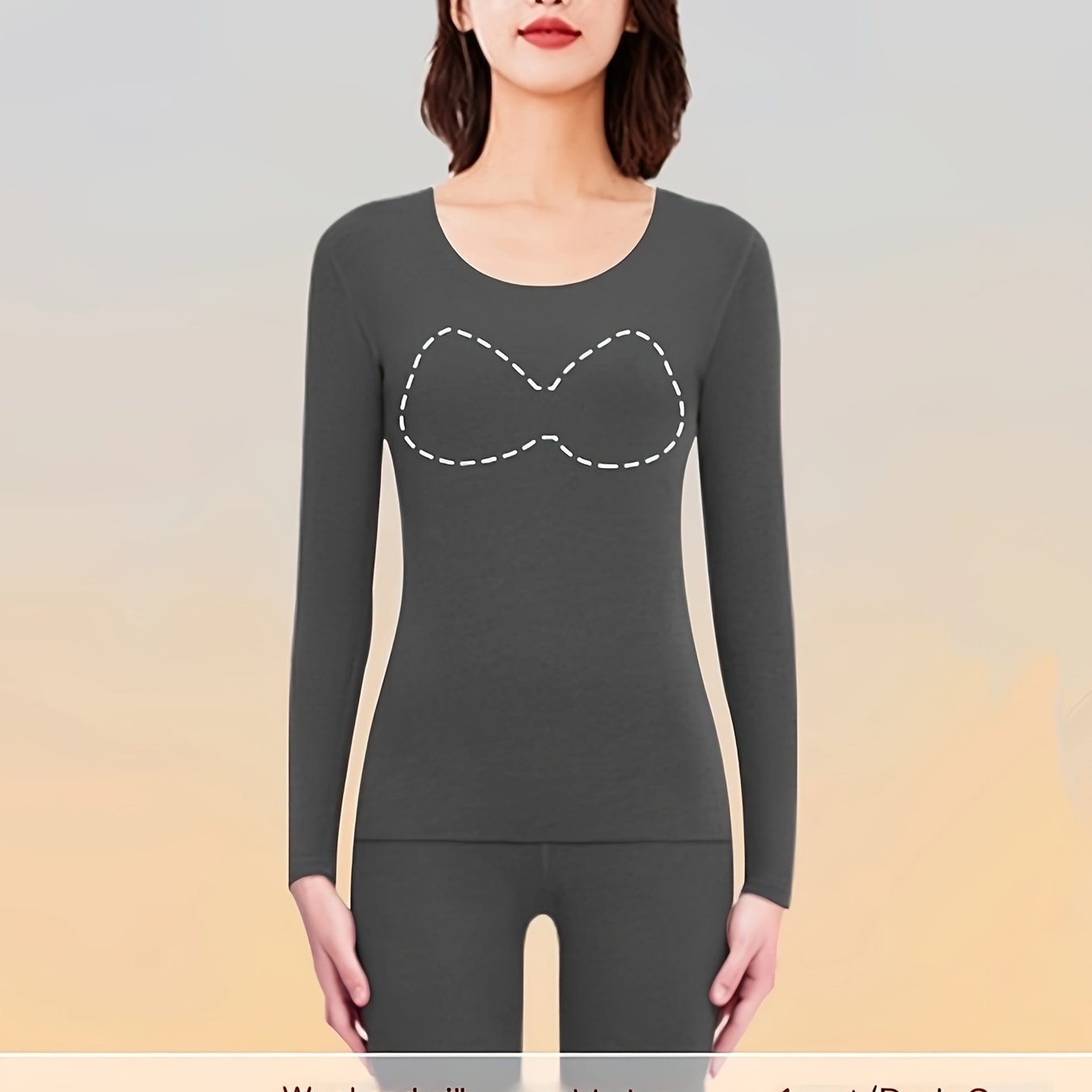 Women's Thermal Underwear Set Long Sleeve Crew Neck Tops & Pants
