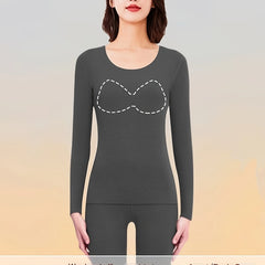 Women's Thermal Underwear Set Long Sleeve Crew Neck Tops & Pants