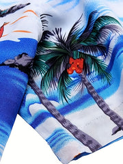 Tropical Island Casual Hawaiian Shirt - Men's Summer Vacation Resort Tops