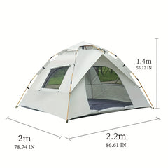 Outdoor Camping Tent 2 Doors 2 Windows Sun Protection Top Cover