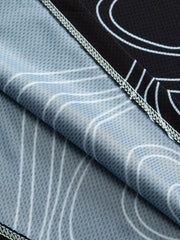 Men's Mountains Pattern Cycling Jersey Active Breathable Loose Long Sleeve Shirt