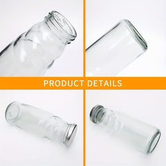 20 Vintage Glass Bottles with Metal Caps for Kombucha Juice