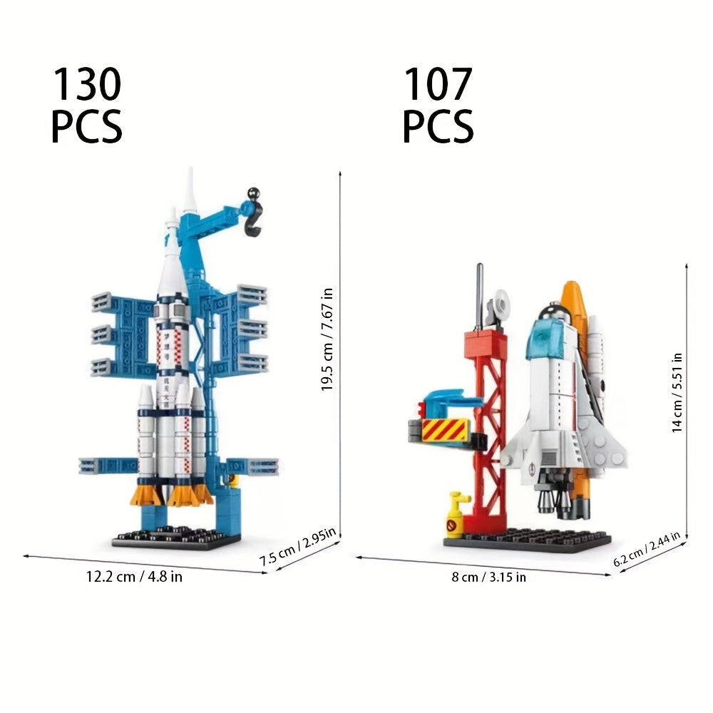 130pcs Aerospace Rocket Building Blocks Spaceship Educational Toys