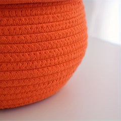 Cotton Rope Storage Box Pumpkin Shaped Desktop Storage Home Decor Year Gift