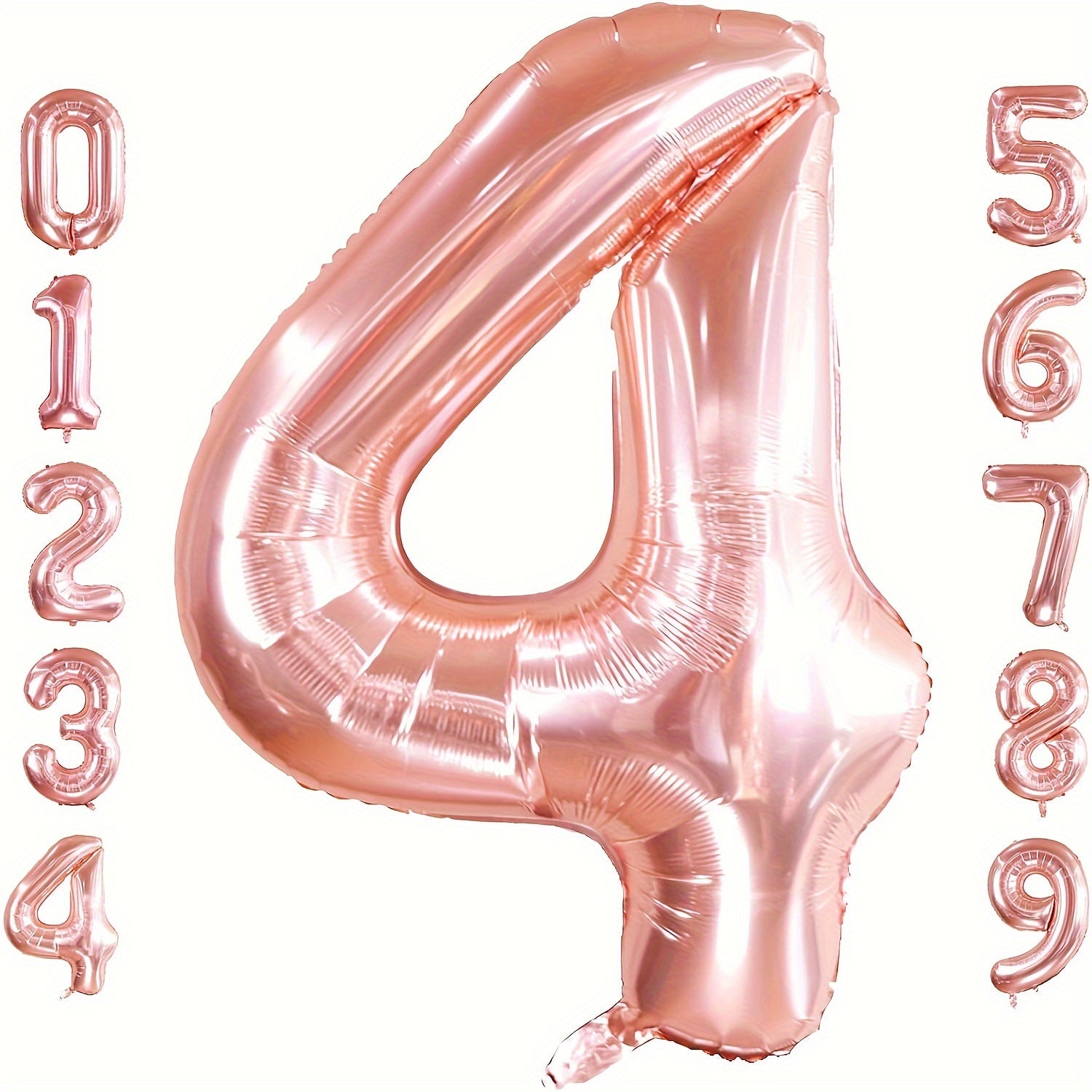 6 Cm Large Rose Golden Number 0 9 Balloon Birthday Party Decoration