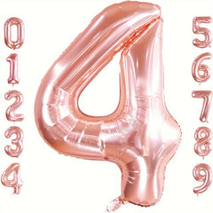 6 Cm Large Rose Golden Number 0 9 Balloon Birthday Party Decoration