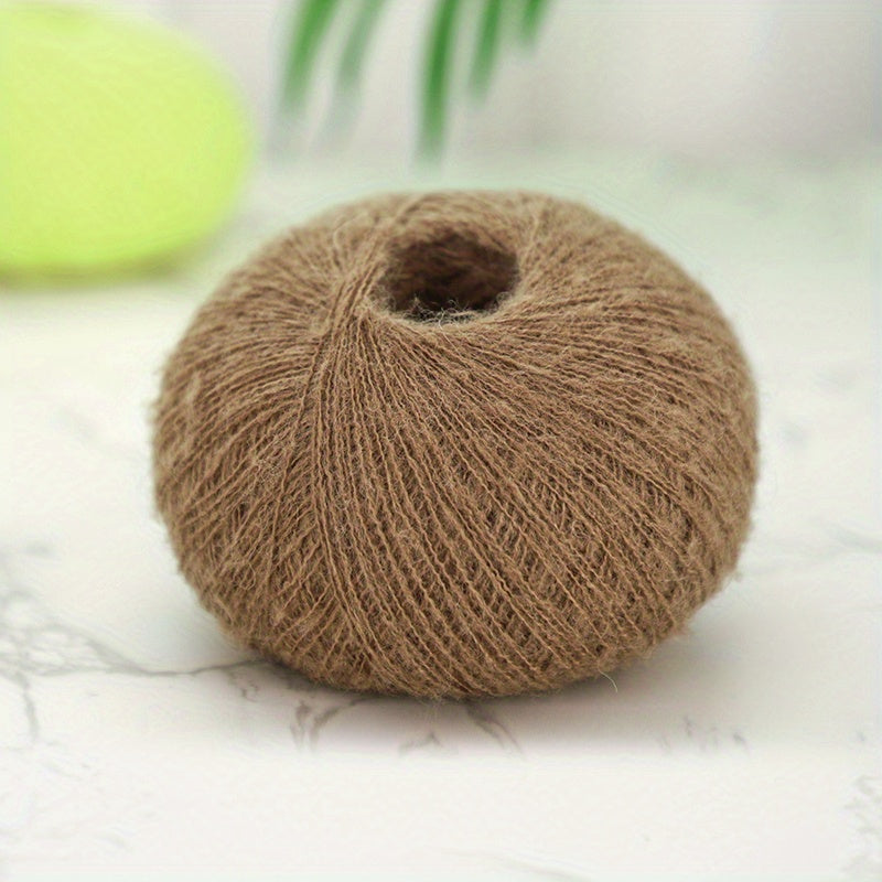 2 Pack Soft Mohair Knit Yarn 50g Roll Cozy DIY Knitting Sweaters Scarves Hats