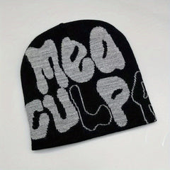 Alphabet Jacquard Multicolor Knit Beanie
