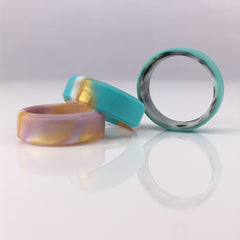 3 Pack Silicone Rings for Women and Men, Fashionable and Double-Layered Styles