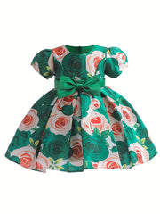 Floral Print Dress for Baby Girls - Ideal for Dance Classes & Parties