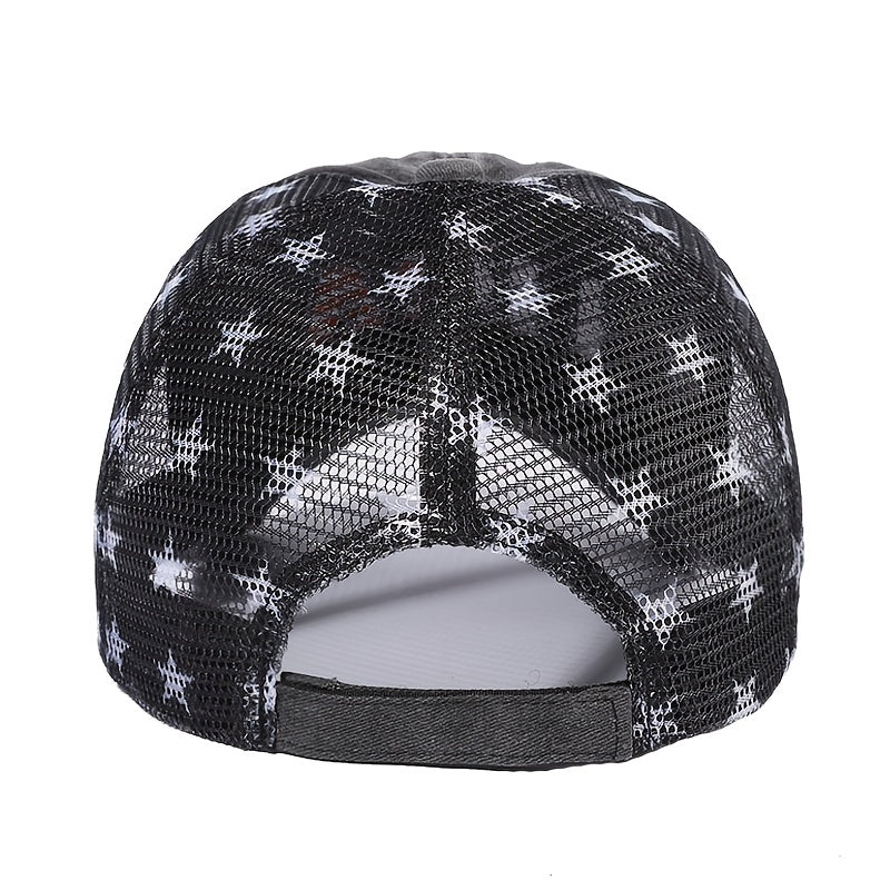 Embroidered Baseball Cap Peaked Cap Breathable Mesh Cap