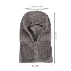Solid Knitted Cap Unisex Warm Scarf For Men Women