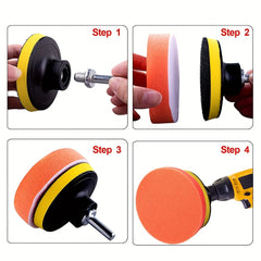 13-Piece Car Foam Polishing Pad Kit 6-Inch Buffing Pad Polisher Attachment