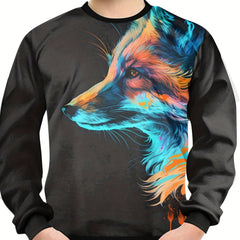 Kids Creative Fox 3D Print Sweatshirt Casual Pullover