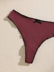 3 Pack Sexy Plus Size Panties Set Seamless Ribbed Knit Briefs