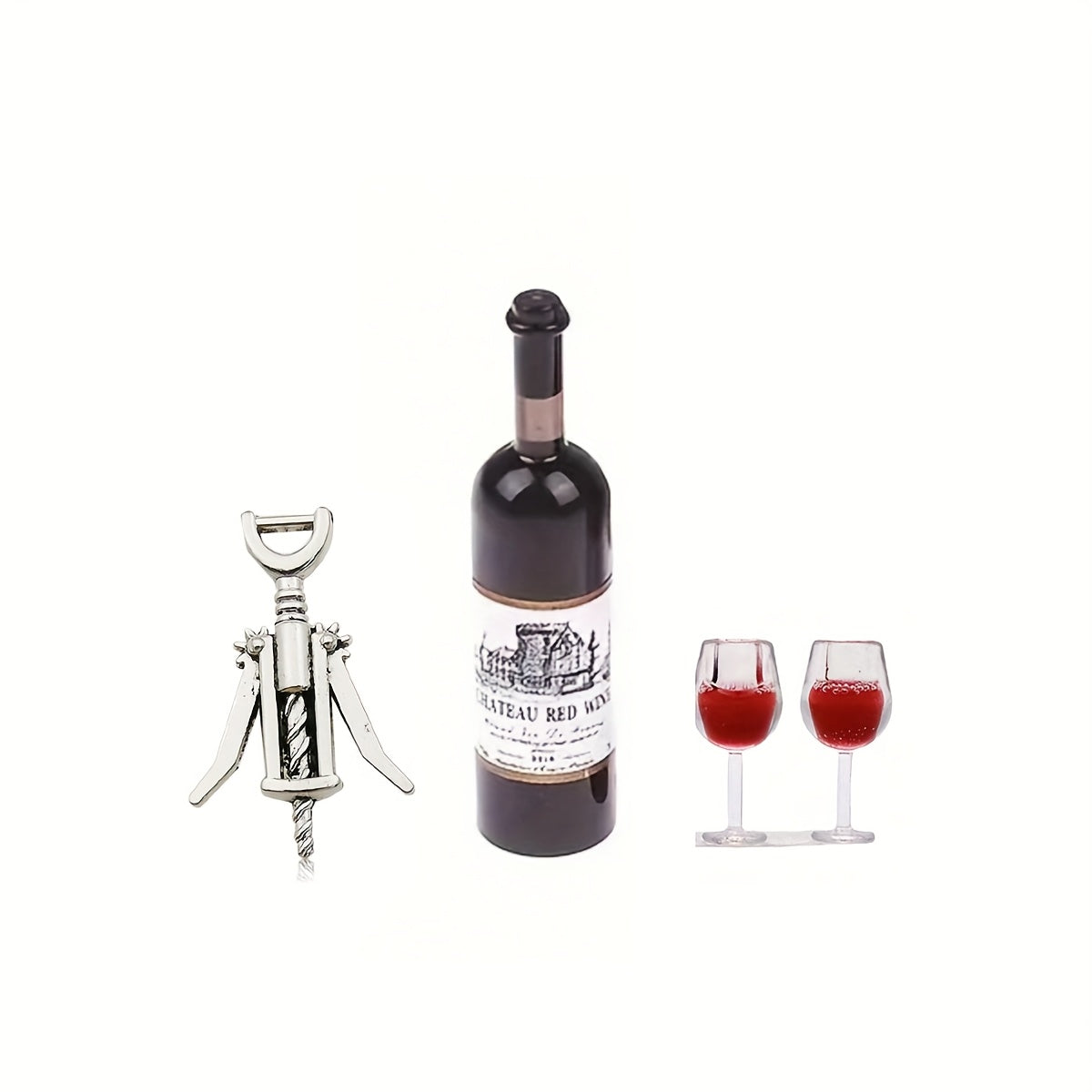 1:12 Scale Wine Bottle Model Resin Material Dollhouse Accessories Set