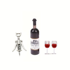1:12 Scale Wine Bottle Model Resin Material Dollhouse Accessories Set