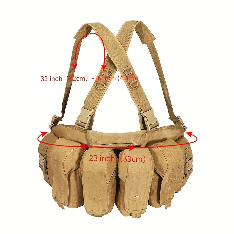 Quadruple Tactical Vest 600D Oxford Cloth Adjustable Training Clothing