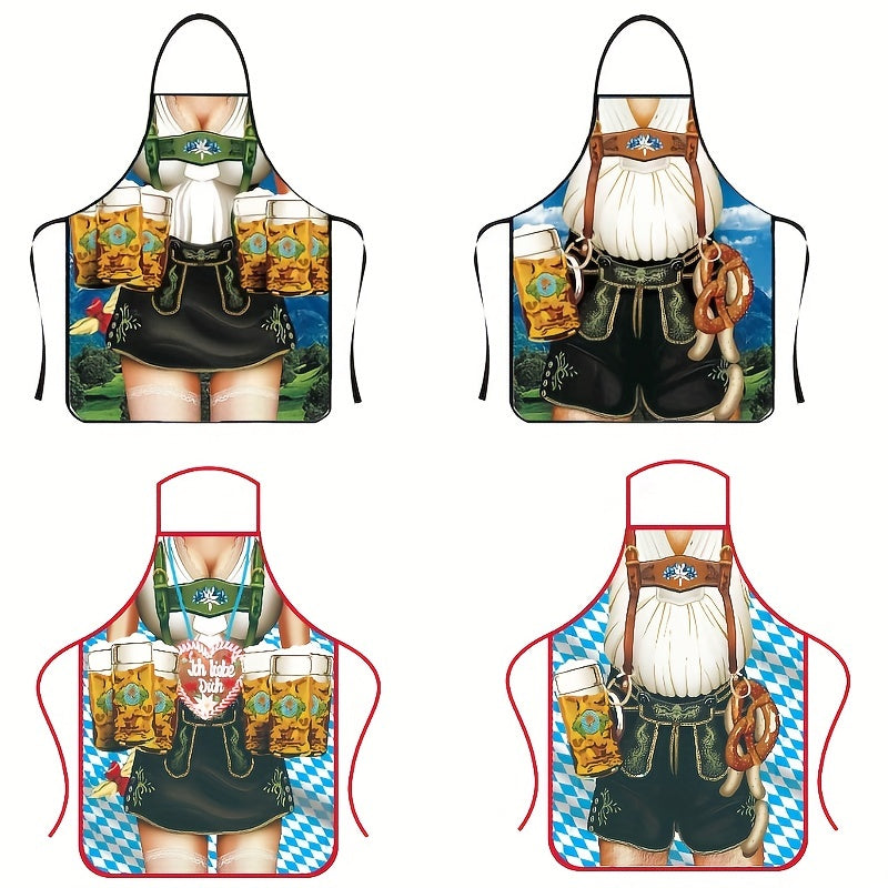 Beer BBQ Apron Unisex Kitchen Accessory