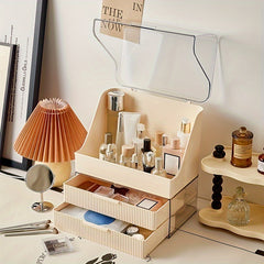 Makeup Storage Organizer Drawers Cosmetics Display with Lid