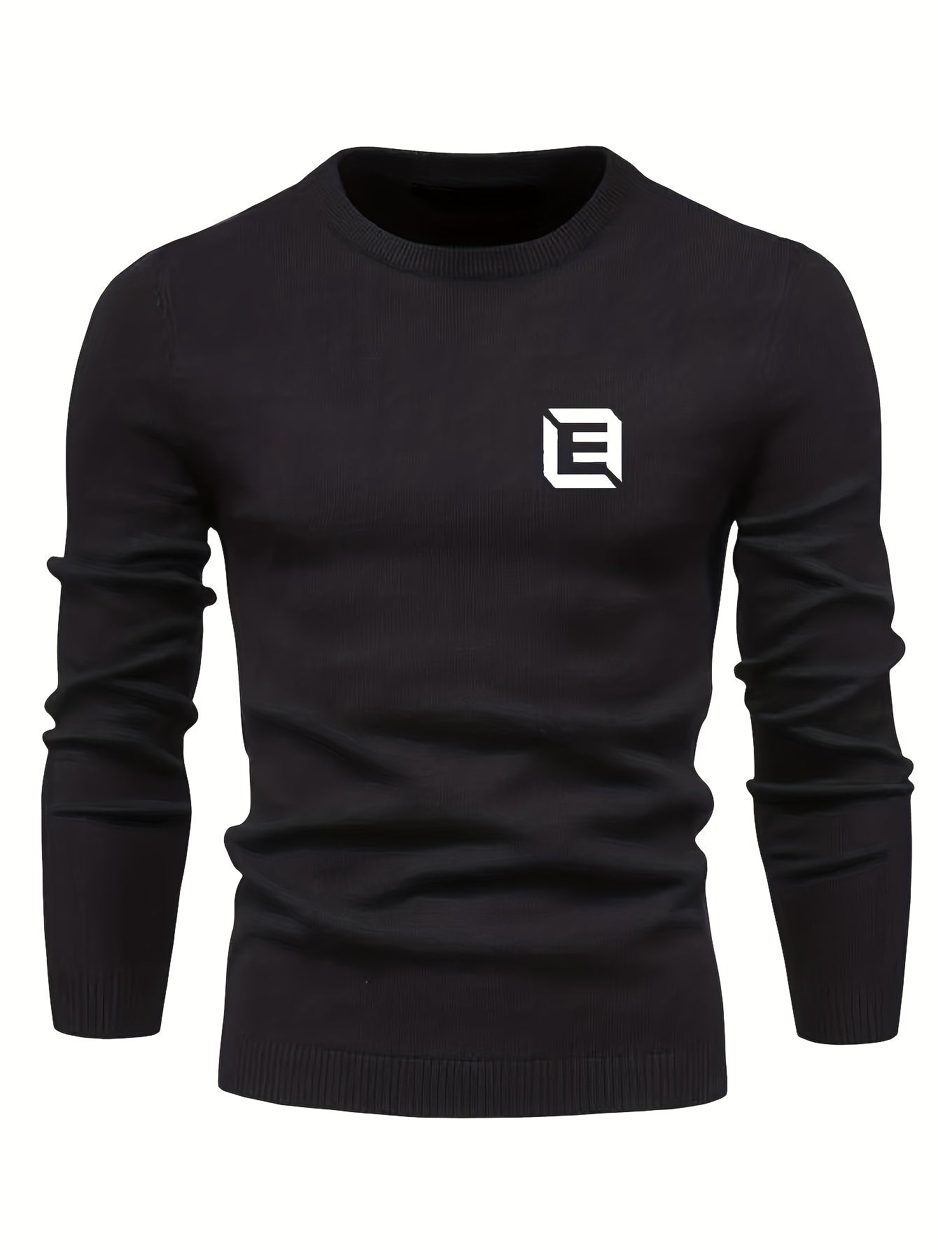Men's Warm Crew Neck Pullover Sweater for Fall Winter