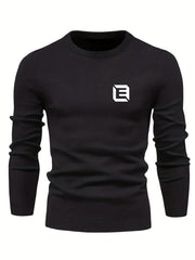Men's Warm Crew Neck Pullover Sweater for Fall Winter