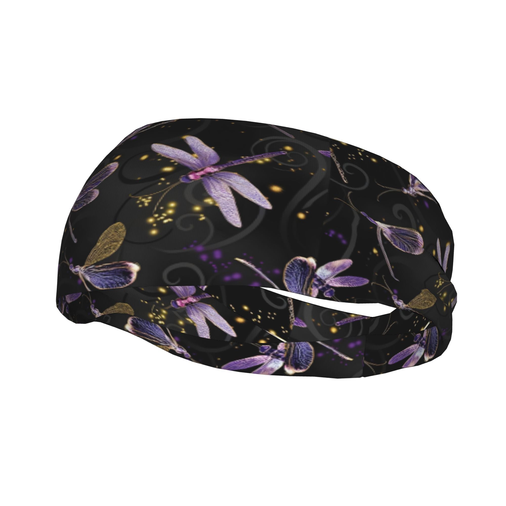 Dragonfly Sports Headband Sweat Wicking Stretchy Polyester