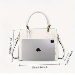 Geometric Floral Crossbody Bag Golden Tone Zipper Closure Polyester Lining
