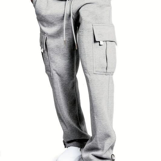 Men's Lightweight Cargo Pants Drawstring Loose Fit