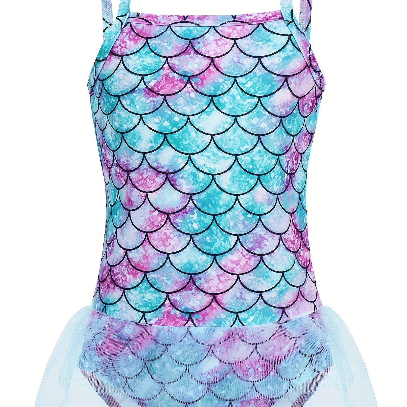 Toddler Girls Fish Scales One Piece Swimsuit