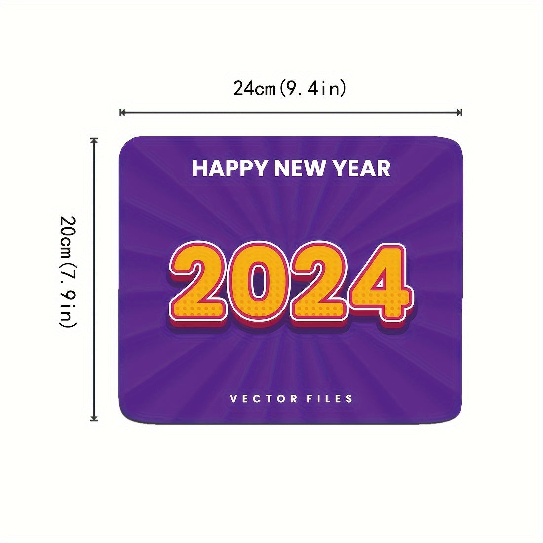 Happy Year Small Desk Mouse Pad for Office Home Computer