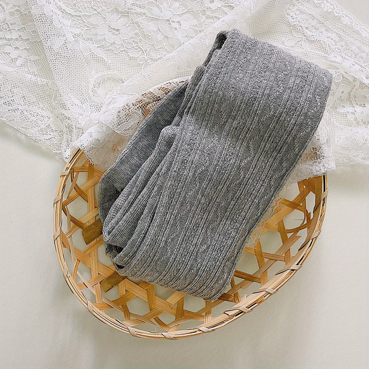 Casual Knit Elastic Pantyhose for Girls