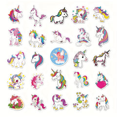100pcs Rainbow Horse Cartoon Unicorn Stickers