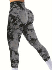 Tie Dye Yoga Sports Leggings High Waist Stretch Workout Tight Pants