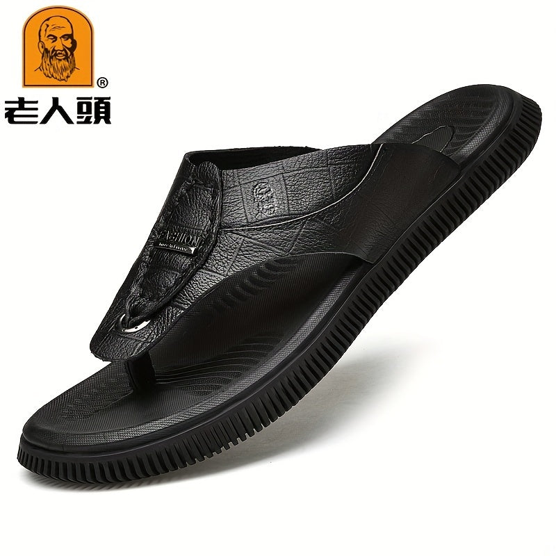 LAORENTOU Men's Wear-resistant Flip Flops Quick Drying Thong Sandals
