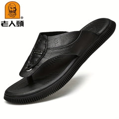 LAORENTOU Men's Wear-resistant Flip Flops Quick Drying Thong Sandals