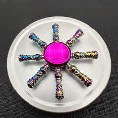 Colorful Rainbow Metal Fidget Spinner - Portable Desk Toy