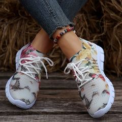 Women's Print Shock-absorbing Running Shoes Comfortable Outdoor Sports Shoes