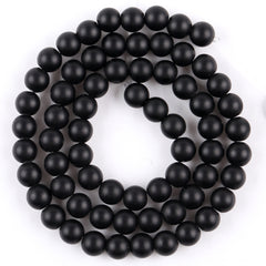 Matte Stone Round Beads DIY Bracelets Necklace 15inches Strand