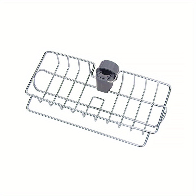 Stainless Steel Faucet Storage Rack Hanging Basket Sponge Draining