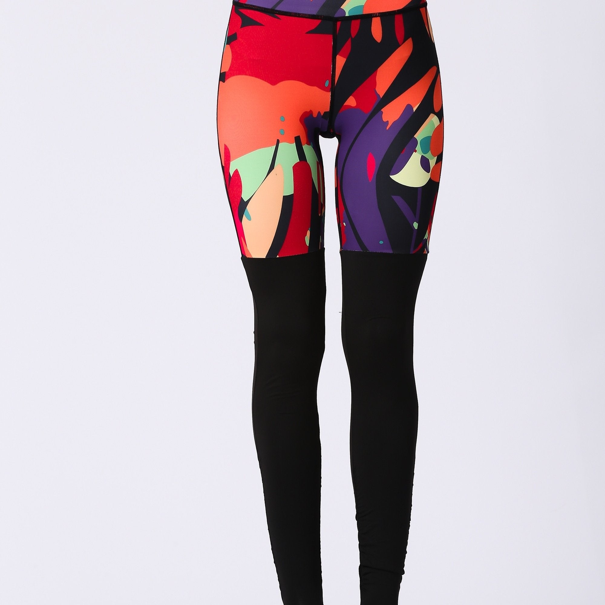 Colorblock High Waist Yoga Pants Slim Fit Butt Lifting
