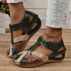 Women's Waterproof Wedge Sandals Hook & Loop Fastener