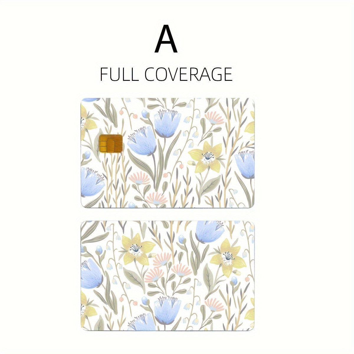 2pcs Hand painted Style Flower Insect Pattern Anti scratch Sticker