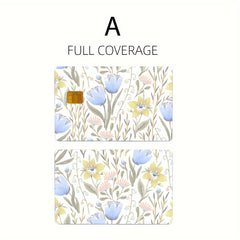2pcs Hand painted Style Flower Insect Pattern Anti scratch Sticker